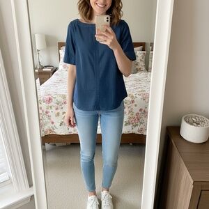 Ann Taylor Light Denim Top